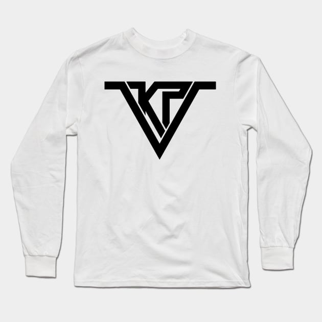 Black Logo (Centered Chest) Long Sleeve T-Shirt by KP5ive